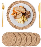 YGKOVA Round Woven Placemats  13.8 Set of 6