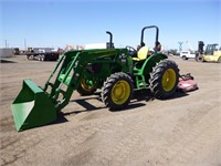 2018 John Deere 5045E Tractor W/ Mower Attached