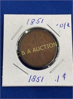 1851 1C TYPE COIN