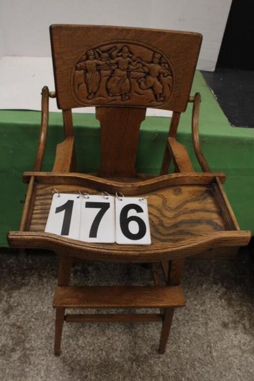 Vintage Wooden High Chair