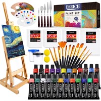 60PCS Acrylic Paint Set with Brushes, Canvases, Pa