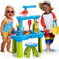 Doloowee Water Table Toy for Kids, 3 Tier Outdoor