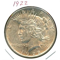 1922 Peace Silver Dollar