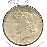 1922-D Peace Silver Dollar