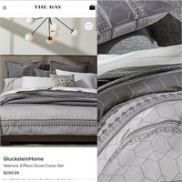 GlucksteinHome Valencia 3-Piece Duvet Cover Set $3