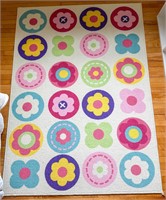 Circo Polyester Colorful Flower Rug