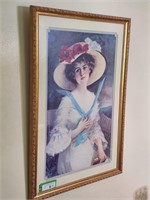 Large Lady in a Hat Print