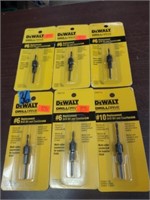 6 DeWalt Countersink Drill Bits