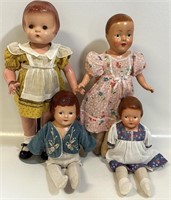 GREAT LOT OF COMPOSITION DOLLS IN GOOD ORDER