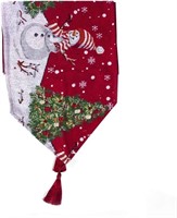 Alapaste Christmas Table Runner Snowman Flower Rec