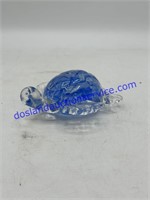 Hand Blown Glass Crystal Clear Sea Turtle with