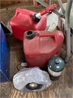 (2) Fuel Cans with Garden Light