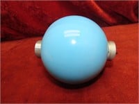 Milk blue glass lightning rod glass ball.
