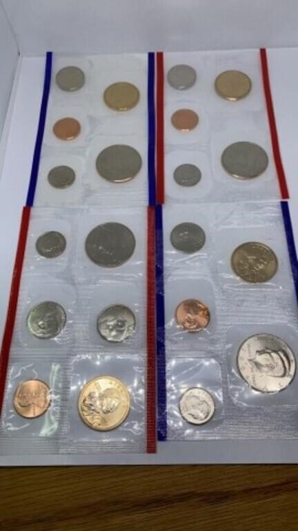 2001, 2002-D, 2005-D, 2006 US Uncirculated coins