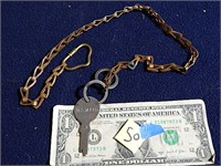 Vintage US Mail Key & Chain