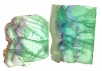 (2) Fluorite Slab Specimens