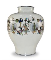 Japanese Modernist  Ando Style Cloisonne Vase