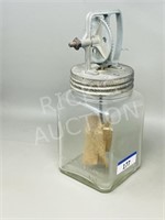 Blow Butter Churn - missing handle - 13" tall