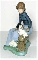 Nao by Lladro Daisa Girl with Bunnies