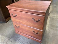 Excellent wooden lateral 2 drawer file cabinet
