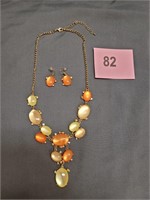 Gorgeous Retro Fashion Necklace and Earring Set