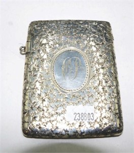 Good Victorian sterling silver card case