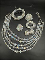 Vintage austria crystal jewelry lot