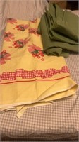 C11) fabric little over a yard of yellow and at