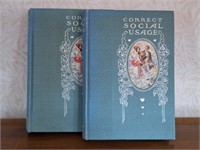 Two 1906 Correct Social Usage Vol 1 & 2