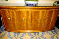 Art Deco Style Inlay Curved Buffet