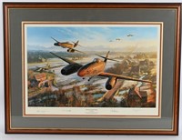 WWII ART PRINT RETURN OF THE HUNTERS BY TRUDGIAN