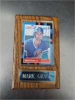 ~Mark Grace Rookie Card on Plaque