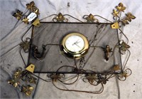 Vintage Mid Century Brass 36" Wall Art Clock