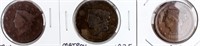 Coin 3 United States Large Cents 1826, 35 & 53