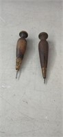 Estate.   (2) Antique  Awls for leather