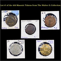 Lot #7 of the 450 Masonic Tokens from The Walter O