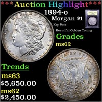*Highlight* 1894-o Morgan $1 Graded Select Unc