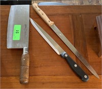 LG JOYCE CHEN CLEAVER AND KITCHEN KNIVES