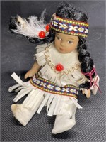 VTG American Indian Porcelain Miniature Doll