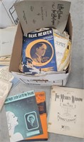 Large box music - lots of sheet music that's well