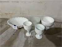 Assorted Milk Glass