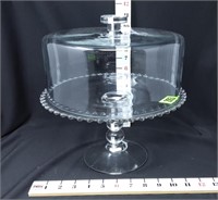 Candlewick Pedestal Cake Plate w/Dome