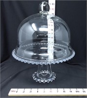 Candlewick Pedestal Cake Plate w/Dome