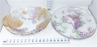 Decorative Fruit Oval Bowl & Wild Orchard Platter