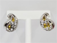 Quality Lever Back Crystal Earrings