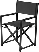 Aluminium Directors Chair  Portable  Black  1
