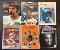 6 vintage Sports Illustrated magazines