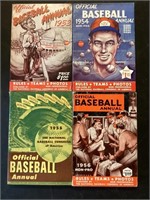4 1950s Official Baseball Annuals