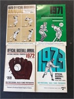4 1970s Official Baseball Annuals