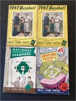 4 1940s Official Baseball Annuals